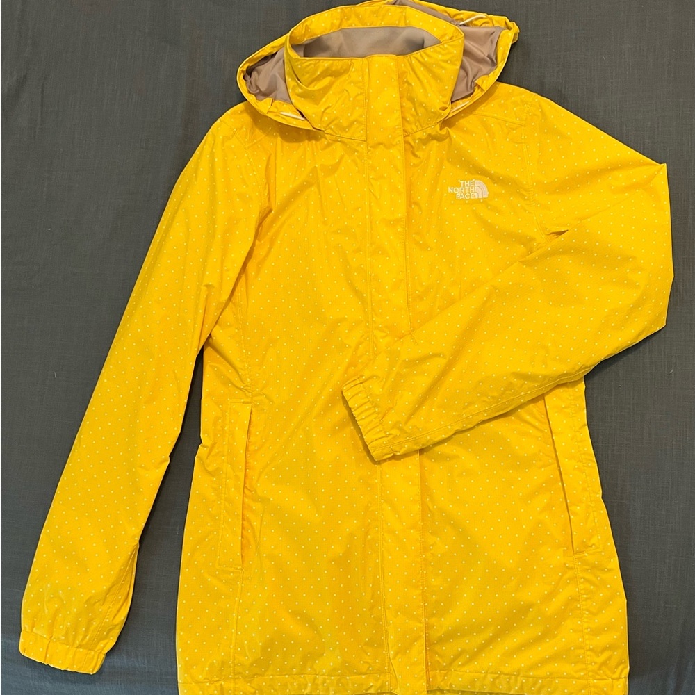 North Face Yellow Rain Jacket-Women’s Small